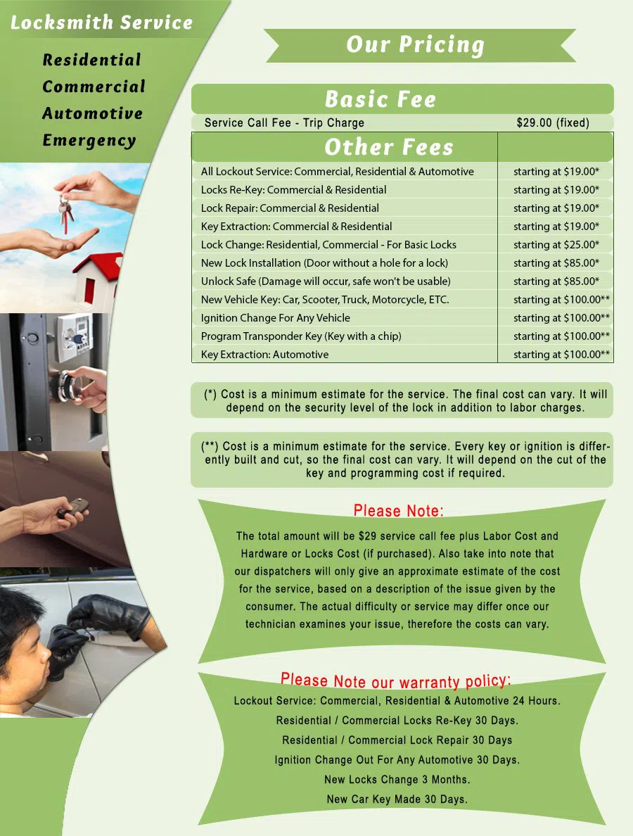 San Antonio City Locksmith San Antonio, TX 210-780-6529 - price-list-c-22